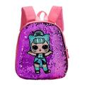 Chinatera Fashion Glitter Backpack Cartoon Sequin Girls Travel Book Schoolbags (Pink)