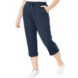 Woman Within Plus Size Petite Sport Knit Capri Pant Pants