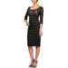 Alex Evenings Womens Lace Sequined Sheath Dress