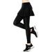 Sexy Dance Fashion Women's Casual Solid Color Yoga Pants Fake Two-Piece Leggings Sports Skirt Slim Fit Trouser for Sport Fitness Workout