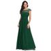 Ever-Pretty Womens Cap Sleeve Empire Waist Wedding Bridesmaid Dresses for Women 09993 Green US20