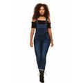 Cover Girl Denim Overall Jeans for Women Bib Strap Skinny Fit Plus Size 16W Cop Blue Wash