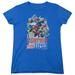 Trevco PWR2400-WT-2 Power Rangers & Morphin Time Print Womens Short Sleeve T-Shirt, Royal Blue - Medium