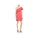 Rebecca Minkoff Womens Embroidered One Shoulder Special Occasion Dress Orange XS