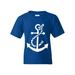 Youth White Anchor T-Shirt For Girls and Boys