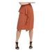 DKNY Womens Brown Below The Knee Layered Skirt Size 8