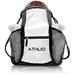 Legendary Drawstring Gym Bag - Waterproof For Sports & Workout Gear XL Capacity Heavy-Duty Sackpack Backpack (White/Black)