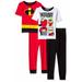 Disney Incredibles 4 PC Short Sleeve Tight Fit Cotton Pajama Set Boy Size 6