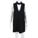 C/MEO Collective Womens Sleeveless V-Neck Mini Shift Dress Black Size XS