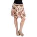 24seven Comfort Apparel Womens Peach Colored Pleated Mini Skirt