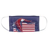 Patriotic American Bald Eagle With Flag 1-Ply Reusable Face Mask Covering, Unisex