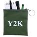 Retro Y2K Survival Kit Flashlight with Battery Pad & Pencil Keychain Green White