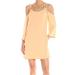 Rachel Rachel Roy NEW Orange Womens Size 0 Cold-Shoulder Shift Dress