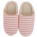 Gargrow Soft Cotton Unisex Slippers Home Stripes Slippers with Slip-Resistant Suede Sole