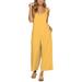 Women Fashion Cropped Pants Strap Jumpsuit Suspenders Jumpsuit