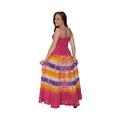 Striped Tie-Dyed Maxi-Dress with Matching Bolero Jacket One size most fit S to L