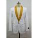 Mens Blazer White ~ Gold Tuxedo Dinner Jacket And Blazer Two Toned