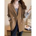 ZANZEA Women Autumn Long Sleeve Lapel Collar Office Casual Suit Coat Short Coat Outwear