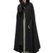 Aunavey Women's Hood Cape Bridal Wedding Cloak Open Front Poncho Shawl Long Coat