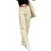 Womens High Waist Jeans Straight Wide Leg Denim Pants Loose Streetwear Trousers