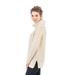 SAOL Irish Oversize Style Sweater 100% Merino Wool Ladies Vented Roll Neck/Turtleneck Pullover Irish Cable Knitted Long Jumper