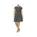 MICHAEL Michael Kors Womens Plus Hayden Cutout Fit & Flare Casual Dress Navy 1X