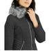 NEW Maralyn & Me Women's Faux-Fur Trim Hooded Puffer Jacket Gray Long Sleeve M
