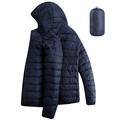 Packable Down Jacket Women Hooded Ultra Light Weight Short Down Coat with Carrying Case