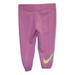 Nike Women's Sportswear Club Fleece Capri Pants Pink Small