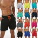 Men Boys Board Shorts+PocketSwimwear Swim Shorts Bottom Trunks Pants Beach Boardshorts Summer Swimsuit Beachwear Casual Surfing Swimming Costumes Bathing Suit Quick Dry Solid Color