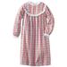 Lanz Girls Nightgown Ruffle Lace Classic Granny Gown Pajama, Red, Size: 10-12