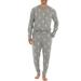 George Men's Holiday Thermal Pajama Set