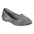 Skechers Women's Cleo-Sherlock-Engineered Knit Loafer Skimmer Ballet Flat, Charcoal, 9.5 M US