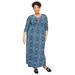 Catherines Women's Plus Size Petite Winflo Medallion Twist Maxi Dress