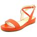 michael michael kors kaylee flat women open-toe leather orange slingback sandal