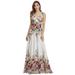 Ever-Pretty Womens Elegant Chiffon Long Maxi Evening Cocktail Bridesmaid Wedding Party Dresses for Women 90163 Printed US4