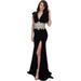 Mac Duggal Womens Prom Illusion Evening Dress