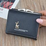 Leather Short Women Wallet Brief Design 3 Fold Mini Money Clip Cute Girls Fashion Pocket Coin Purse