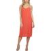 CECE $98 Womens New 1050 Red V Neck Spaghetti Strap Tea-Length Shift Dress 0 B+B