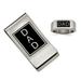 Stainless Steel Black Enamel DAD Money Clip & Ring Set Size: 11; for Adults and Teens; for Women and Men