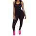 Nituyy Women's Basic Sleeveless Tank Jumpsuit Bodycon Long Pants