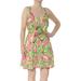 LOVE MOSCHINO Womens Pink Printed Sleeveless V Neck Above The Knee A-Line Dress Size 2