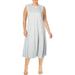 Lauren Ralph Lauren Womens Plus Striped Lace-Up Midi Dress