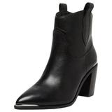 Steve Madden Womens Zora Leather Pointed Toe Ankle Boots