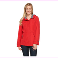 Susan Graver Hooded Jacket with Striped Lining, Jester Red , Size XXS, MSRP $66