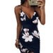 Womens Floral Print V neck Dress Ladies Seay Bodycon Dress Patry