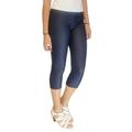 Vivian's Fashions Capri Leggings - Knit Denim (Junior and Junior Plus Sizes)