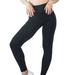 Winnereco High Waist Yoga Leggings Seamless Push Up Women Running Pants (Black M)