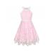 Girls Dress Pink Butterfly Embroidered Halter Dress Party 5 Years