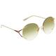 Gucci Yellow Gradient Round Ladies Sunglasses GG0645S 004 57